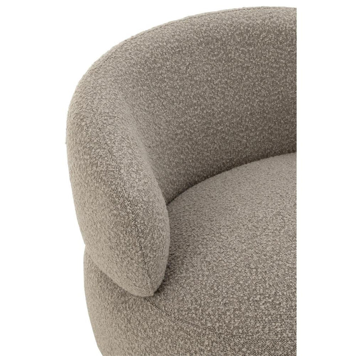 J-Line Chair Swivel Round Poplar Wood/Foam Taupe-Eetkamerstoelen-J-Line