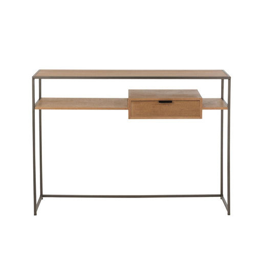 J-Line Console 1 lade hout/metaal naturel-Consoletafels-J-Line