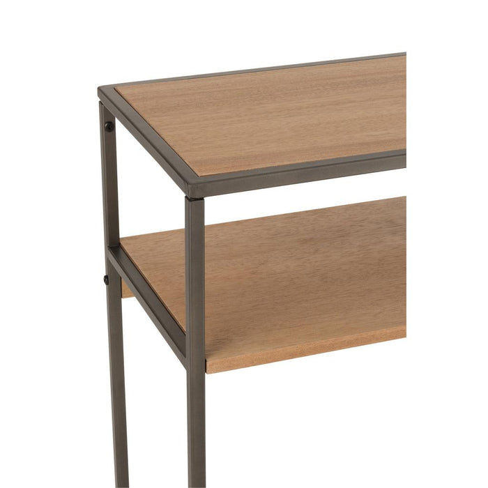 J-Line Console 1 lade hout/metaal naturel-Consoletafels-J-Line