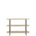 J-Line Console Eli 3planken mango hout/staal naturel/grijs-Consoletafels-J-Line