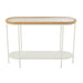 J-Line Console Mati sparhout/metaal naturel/wit-Consoletafels-J-Line