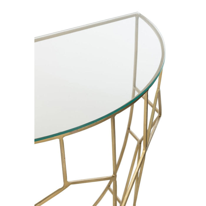J-Line Console Moza metaal/glas goud-Consoletafels-J-Line
