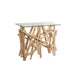 J-Line Console Rechthoek takken hout/glas naturel-Consoletafels-J-Line