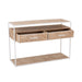 J-Line Console Zigzag 2 lades hout/metaal naturel/wit-Consoletafels-J-Line