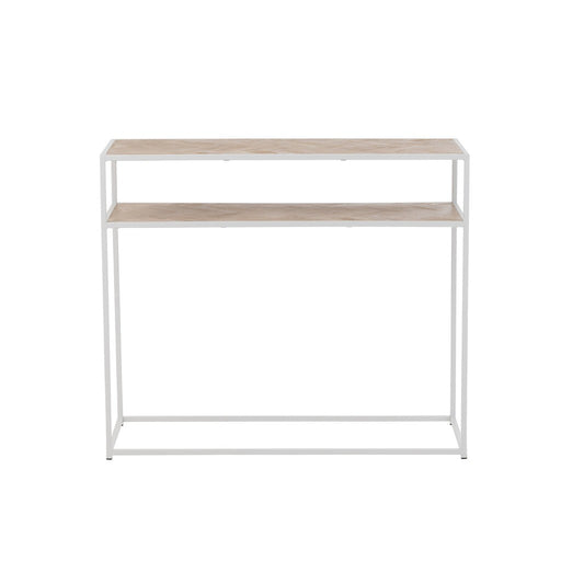 J-Line Console Zigzag hout/metaal naturel/wit-Consoletafels-J-Line