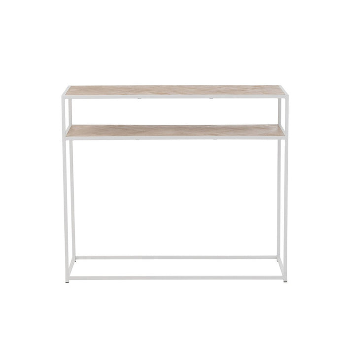 J-Line Console Zigzag hout/metaal naturel/wit-Consoletafels-J-Line