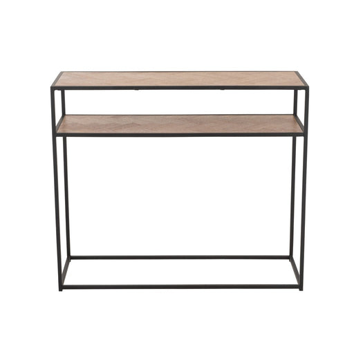 J-Line Console Zigzag hout/metaal naturel/zwart-Consoletafels-J-Line