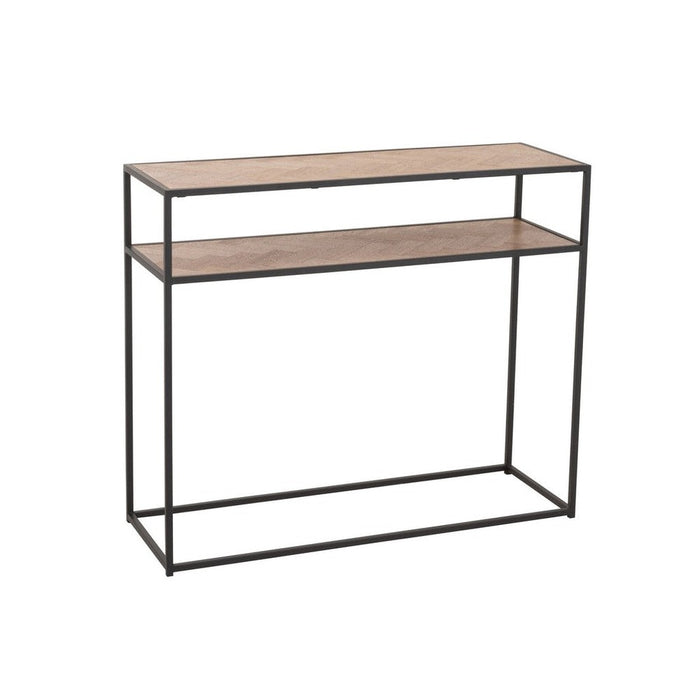 J-Line Console Zigzag hout/metaal naturel/zwart-Consoletafels-J-Line