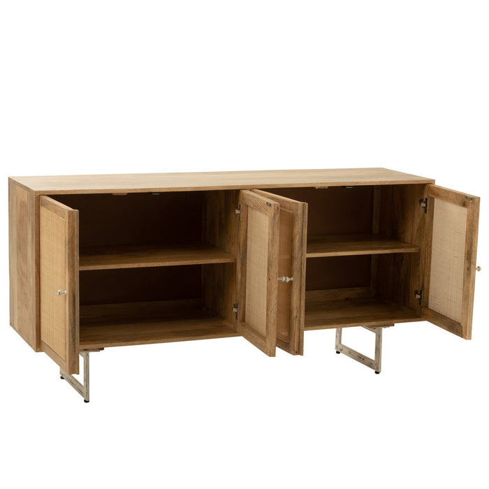 J-Line Dressoir Rattan mangohout naturel-Dressoirs-J-Line