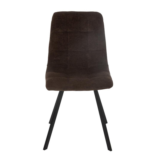 J-Line Eetstoel Clark metaal/polyester bruin-Eetkamerstoelen-J-Line