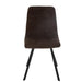 J-Line Eetstoel Clark metaal/polyester bruin-Eetkamerstoelen-J-Line