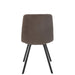 J-Line Eetstoel Clark metaal/polyester bruin-Eetkamerstoelen-J-Line