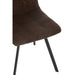 J-Line Eetstoel Clark metaal/polyester bruin-Eetkamerstoelen-J-Line