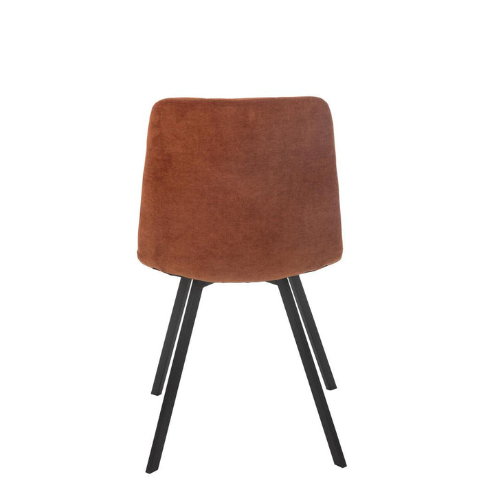 J-Line Eetstoel Clark metaal/polyester roest-Eetkamerstoelen-J-Line