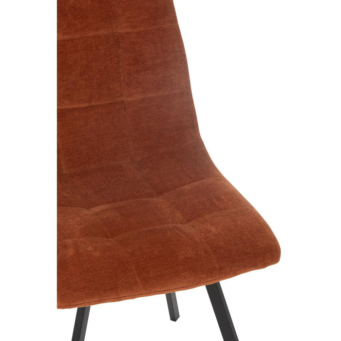 J-Line Eetstoel Clark metaal/polyester roest-Eetkamerstoelen-J-Line