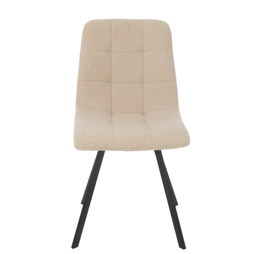 J-Line Eetstoel Clark metaal/polyester wit-Eetkamerstoelen-J-Line
