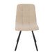 J-Line Eetstoel Clark metaal/polyester wit-Eetkamerstoelen-J-Line