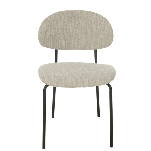 J-Line Eetstoel Textiel/metaal beige-Eetkamerstoelen-J-Line