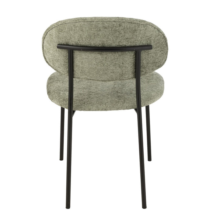 J-Line Eetstoel Textiel/metaal muntgroen-Eetkamerstoelen-J-Line