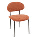 J-Line Eetstoel textiel/metaal oranje roest-Eetkamerstoelen-J-Line