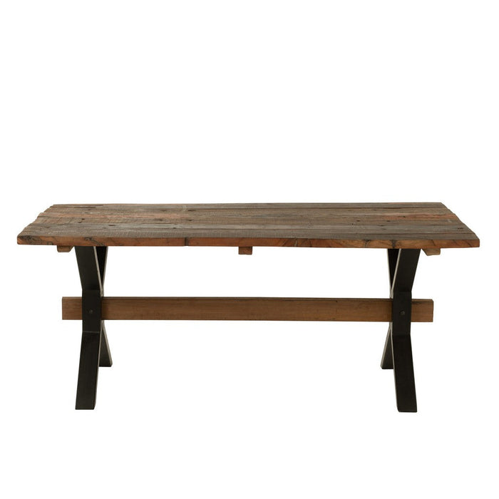J-Line Eettafel Verouderd hout bruin-Eettafels-J-Line