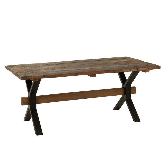 J-Line Eettafel Verouderd hout bruin-Eettafels-J-Line