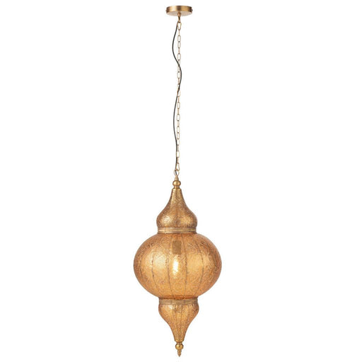 J-Line Hangende Lamp boor metaal goud large-Hanglampen-J-Line