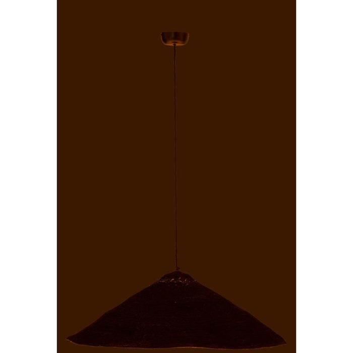 J-Line Hangende Lamp hoed moonj gras zwart large-Hanglampen-J-Line
