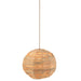J-Line Hanglamp Bol bananenbladeren naturel large-Hanglampen-J-Line