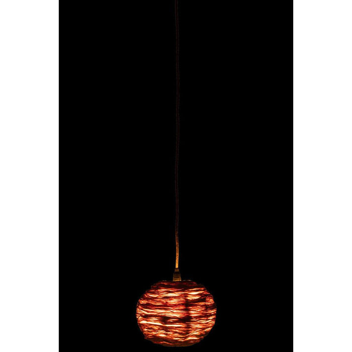 J-Line Hanglamp Bol bananenbladeren naturel small-Hanglampen-J-Line