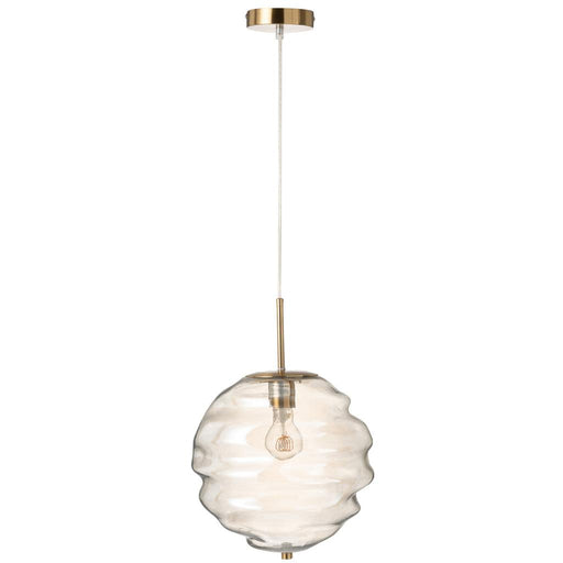 J-Line Hanglamp Glas licht cognac-Hanglampen-J-Line