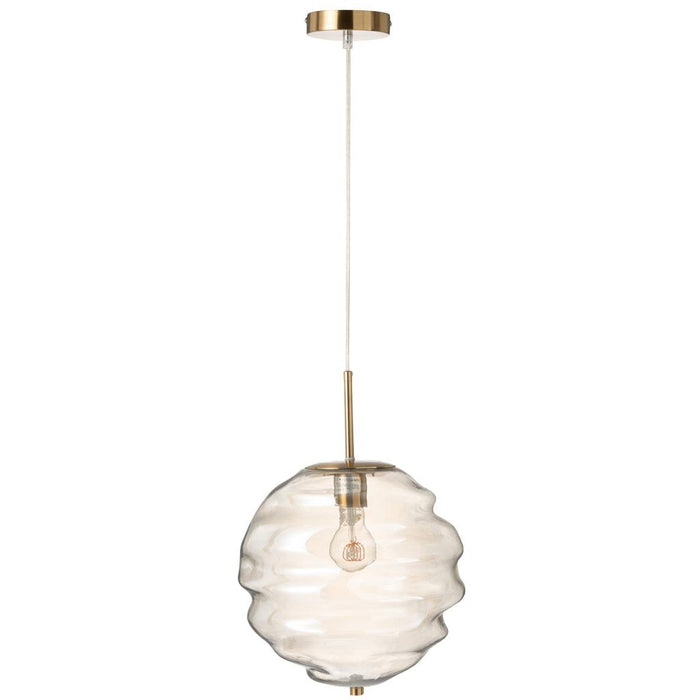 J-Line Hanglamp Glas licht cognac-Hanglampen-J-Line