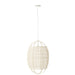 J-Line Hanglamp Ion linnen/bamboe wit small-Hanglampen-J-Line