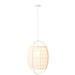 J-Line Hanglamp Ion linnen/bamboe wit small-Hanglampen-J-Line