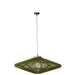J-Line Hanglamp Ovni ijzer/jute groen large-Hanglampen-J-Line