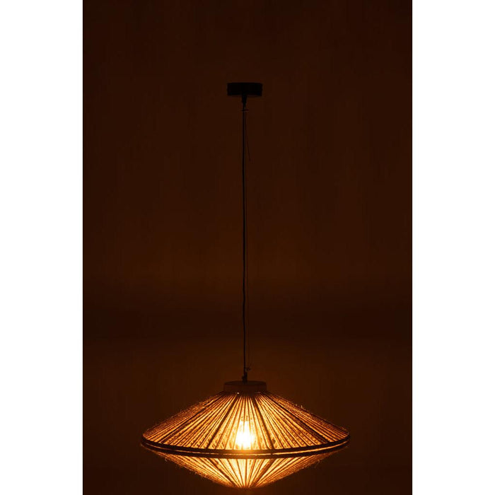 J-Line Hanglamp Ovni ijzer/jute naturel small-Hanglampen-J-Line