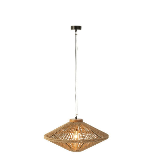 J-Line Hanglamp Ovni ijzer/jute naturel small-Hanglampen-J-Line