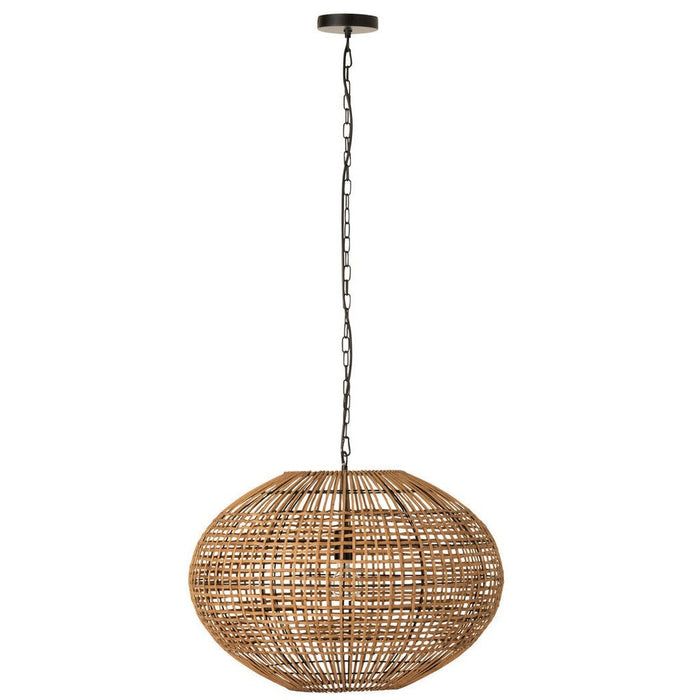J-Line Hanglamp Rattan/metaal bruin/zwart-Hanglampen-J-Line