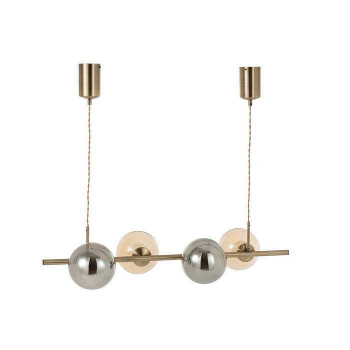 J-Line Hanglamp Yuks 4 lampen staal goud-Hanglampen-J-Line