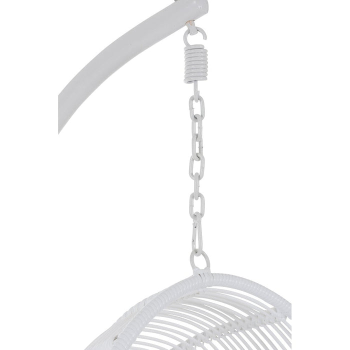 J-Line Hangstoel Ovaal staal wit-Hangstoelen-J-Line