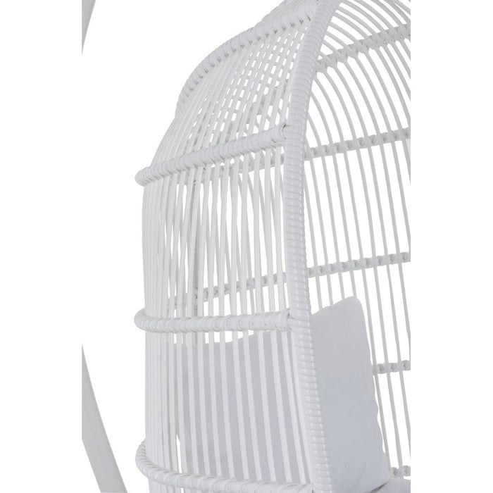 J-Line Hangstoel Ovaal staal wit-Hangstoelen-J-Line