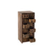 J-Line Kast 12 laden brut gerecycleerd hout bruin-Ladenkasten-J-Line