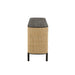 J-Line Kast 3 deuren molly exotiek hout/rotan zwart-Dressoirs-J-Line