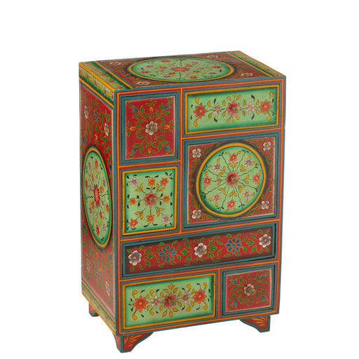 J-Line Kast 7 lades mumbai mango hout mix-Bergkasten-J-Line