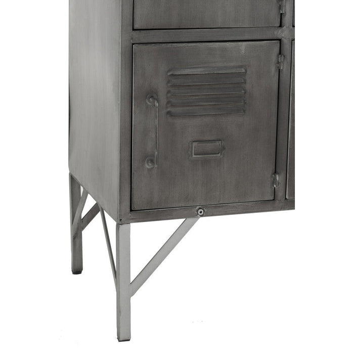 J-Line Kast 9 deuren metaal zilver-Opbergkasten-J-Line