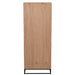 J-Line Kast Hoog 3 lades zigzag hout/metaal naturel/zwart-Opbergkasten-J-Line
