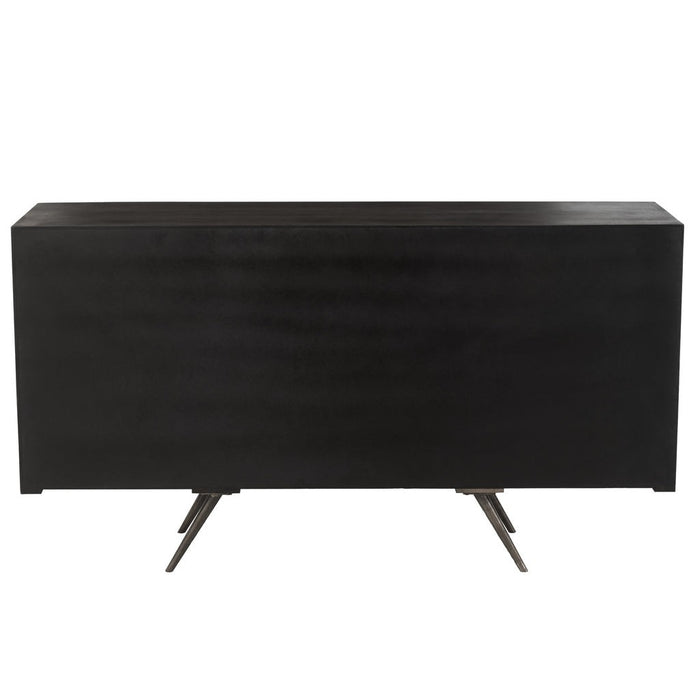 J-Line Kast Laag etnisch 2deuren+6laden mango hout bruin-Opbergkasten-J-Line