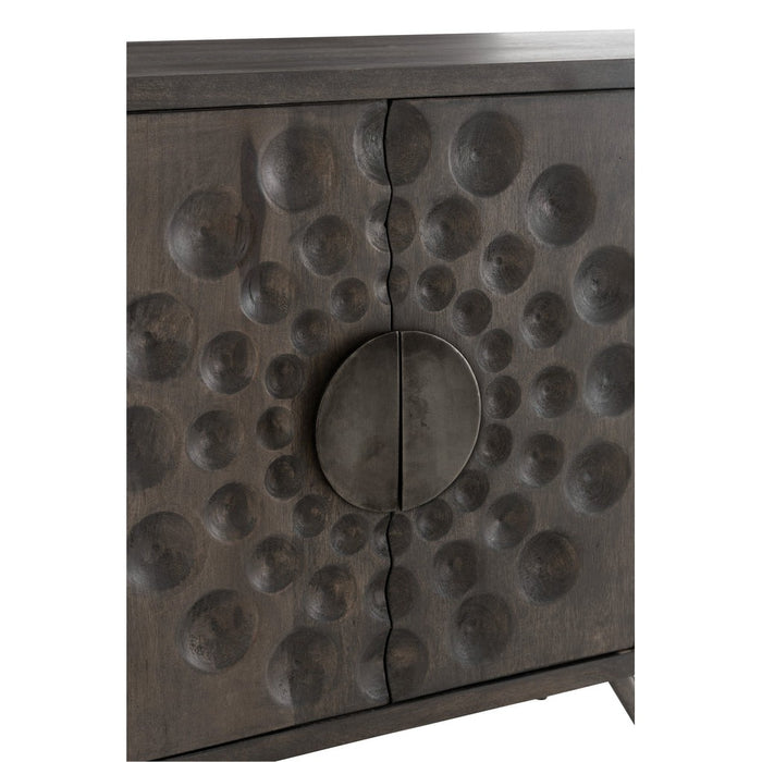 J-Line Kast Laag etnisch 2deuren+6laden mango hout bruin-Opbergkasten-J-Line