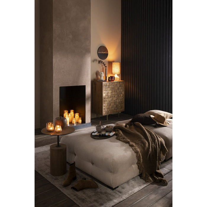 J-Line Kast Nino metaal/mangohout naturel/goud-Opbergkasten-J-Line