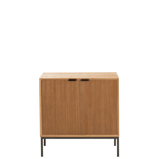 J-Line Kast Op poten 2 deuren hout/metaal naturel-Opbergkasten-J-Line
